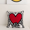 Love Heart Sofa Cushion in Soft Plush Fabric Design