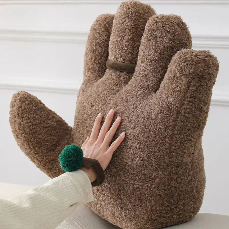 Palm Shaped Home Cushion - Soft Cotton Fleece Decor